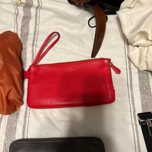 Coach Red Leather Wristlet
